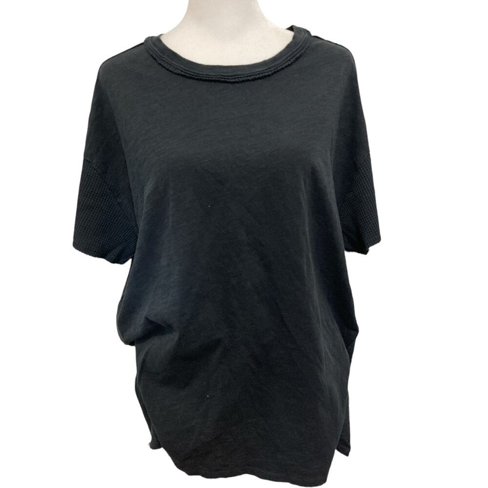 Peace it up Tee Slouchy Crewneck Black T-Shirt size XS